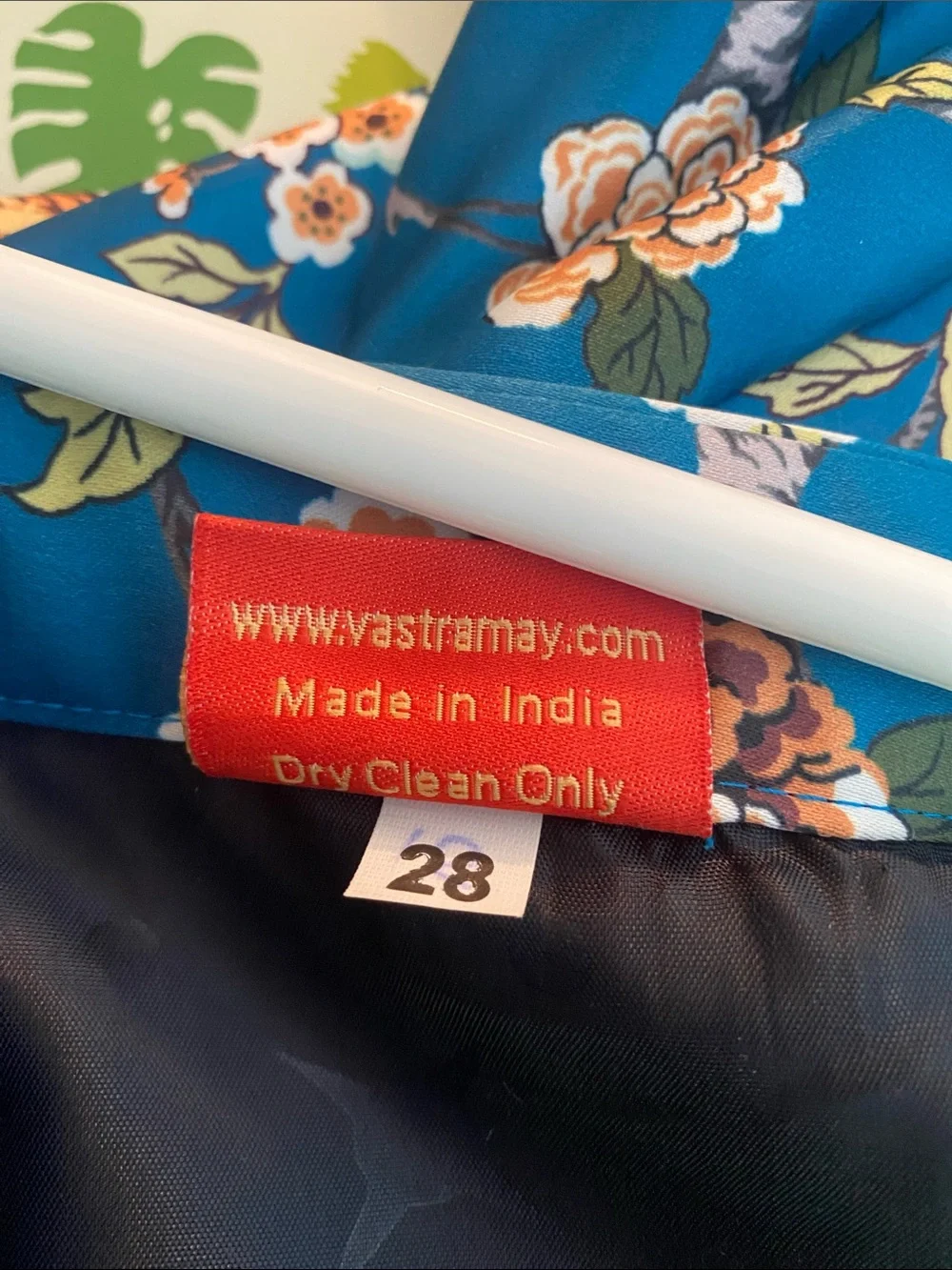 Vastramay Sherwanis Turquoise Blue Floral Jacket Size 28 6-7 yrs